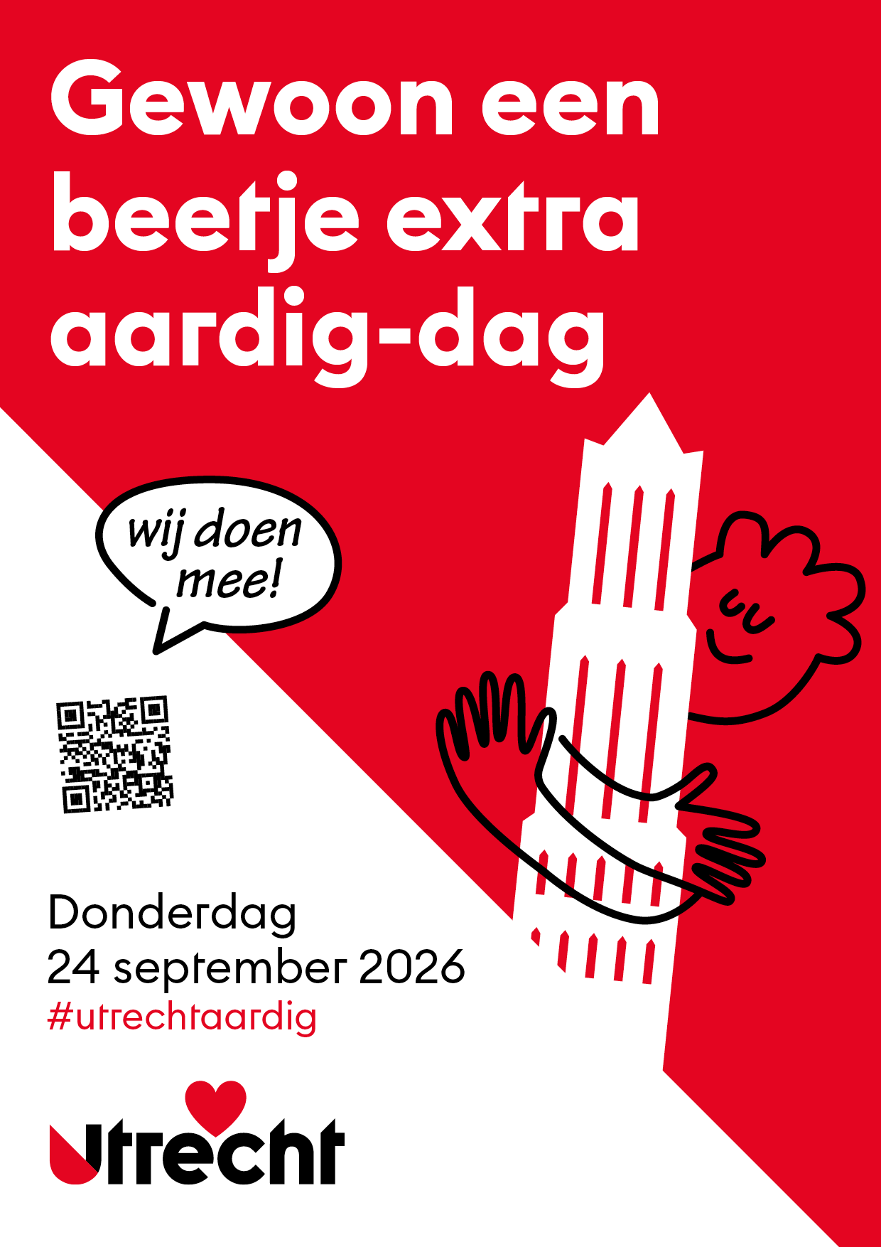 Poster A4 extra aardig dag Utrecht 2026